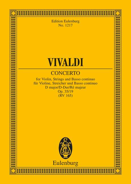 Concerto D major op. 35/19 RV 212a / PV 165 - Vivaldi, Antonio