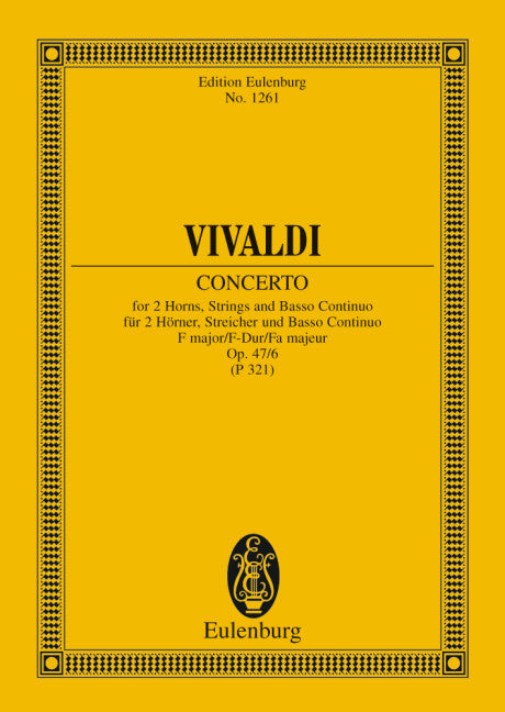 Concerto F major op. 47/6 RV / P 321 - Vivaldi, Antonio