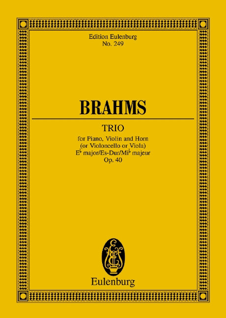 Trio Eb major op. 40 - Brahms, Johannes