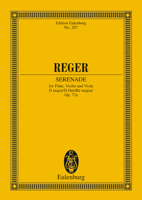 Trio D major op. 77a - Reger, Max