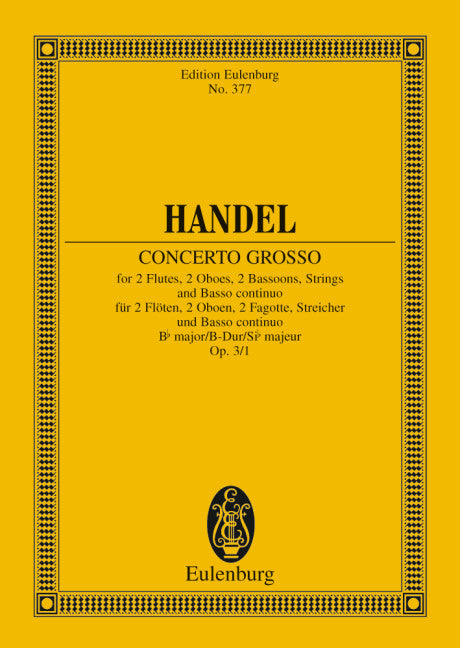 Concerto grosso Bb major op. 3/1 HWV 312 - Handel, George Frideric