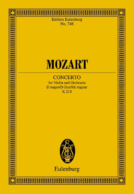 Concerto D Major KV 218 - Mozart, Wolfgang Amadeus