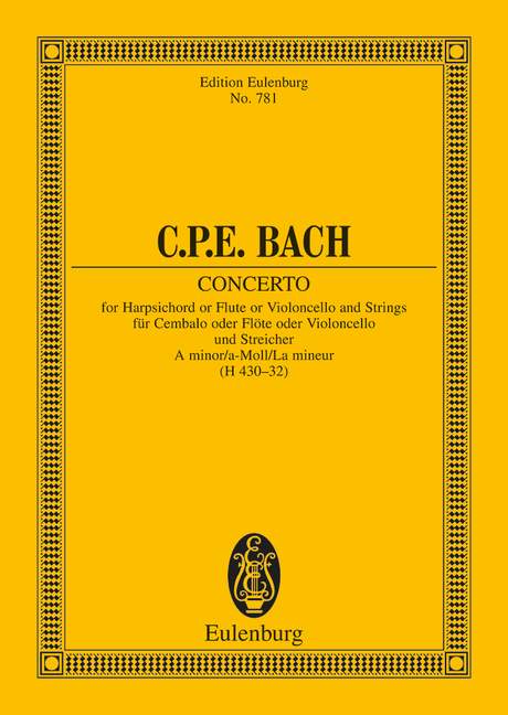 Concerto A minor H 430-32 - Bach, Carl Philipp Emanuel