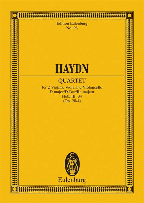 String Quartet D major op. 20/4 Hob. III: 34 - Haydn, Joseph