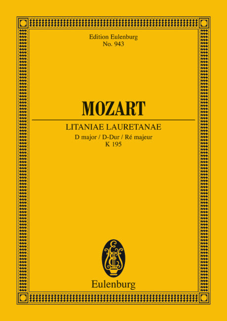 Litaniae Lauretanae KV 195 - Mozart, Wolfgang Amadeus