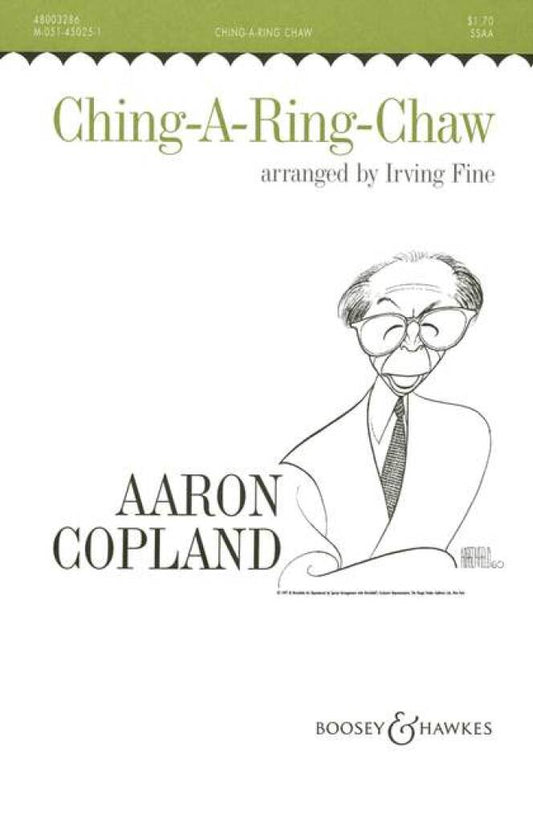 Ching a Ring Chaw - A. Copland arr. Irving Fine (SATB)