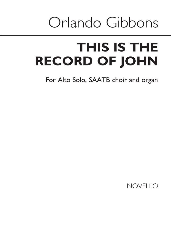 This Is The Record Of John - Orlando Gibbons