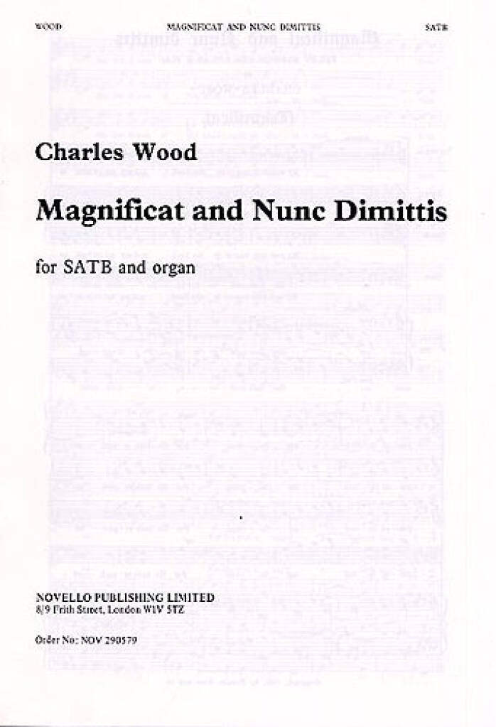 Magnificat And Nunc Dimittis In E Flat No. 1 - Charles Wood