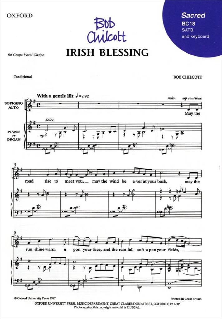 Irish Blessing - Bob Chilcott