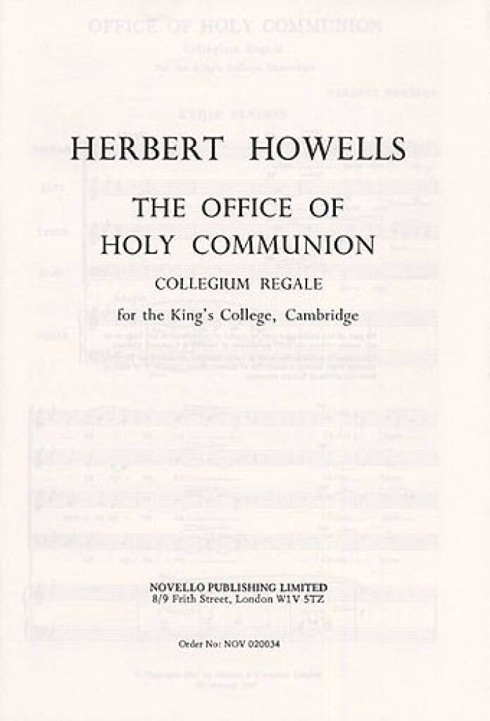 Communion Service (Collegium Regale) - H. Howells