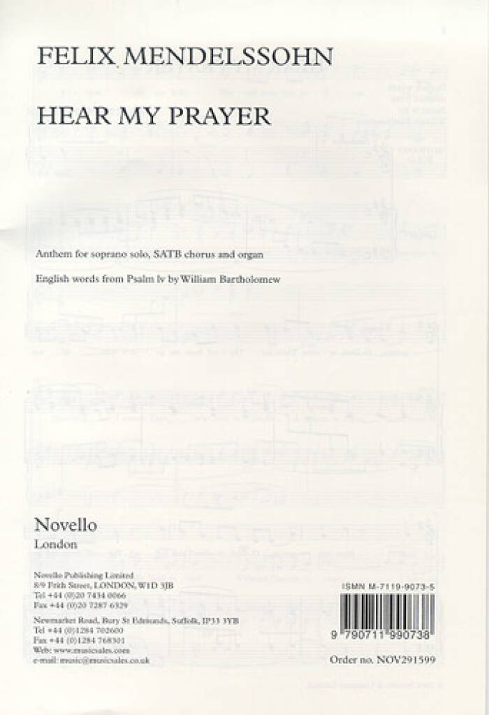 Hear My Prayer - F. Mendelssohn